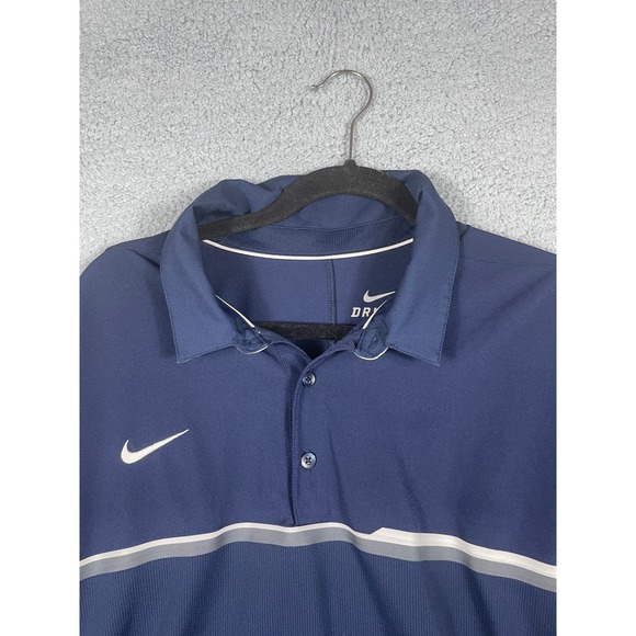 Nike Dri-Fit Men's Blue Polo Shirt With Stripe Size XL - Picture 4 of 9